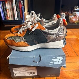 Atmos X New Balance Men's Sneakers in Orange, Black, Brown Camo